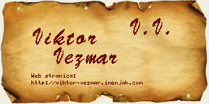 Viktor Vezmar vizit kartica